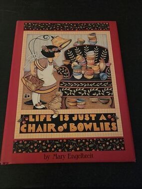 Mary Engelbreit "Life Is Just a Chair of Bowlies" Decorative Red Hardcover Book